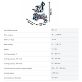Bosch GCM 18V-254 D Bare tool Cordless Mitre Saw